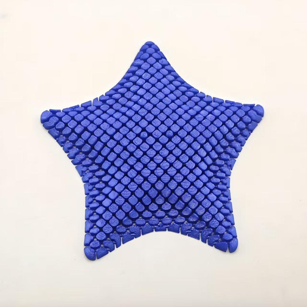 3D Printed Starfish 12cm Ornament Marine Animal Decor Ocean Themed Desk Toy Movable Joints Stress Relief Gift for Home Office