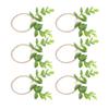 10pcs Plant Rope Wood Bead Napkin Rings Simulation Miniature Napkin Rings Holder for Doll House and