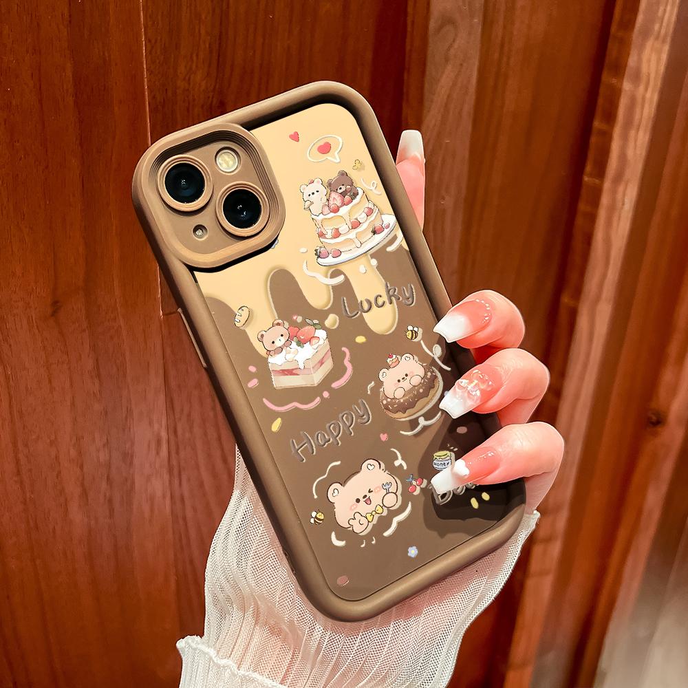 Coque de protection antichoc en silicone souple avec motif de dessin animé pour appareil photo OPPO Reno Realme OnePlus