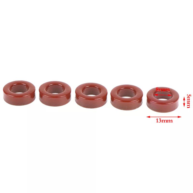 5pcs Cores Ferrite Toroid Core  Micro Metal Small Magnetic Ring Low Permeability Magnetic Ring High Frequency Inductance Core