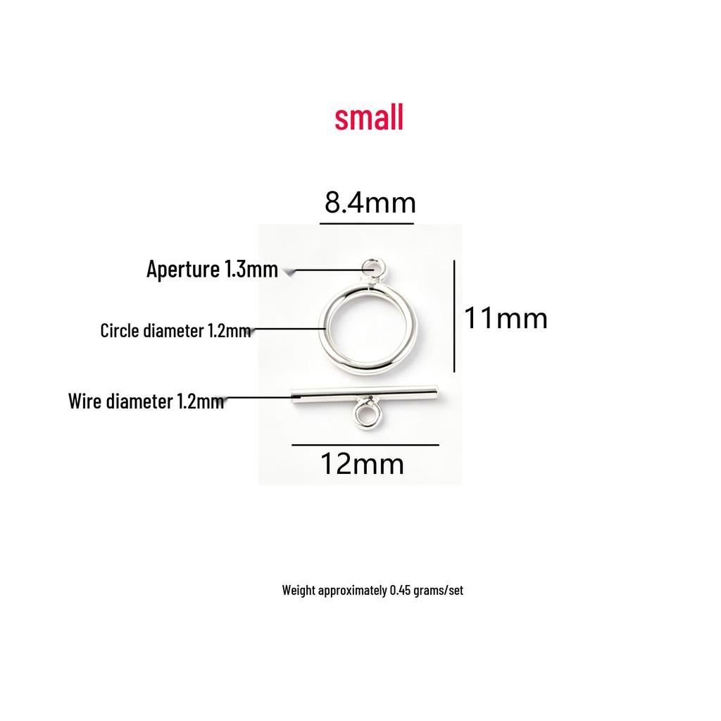 S925 Sterling Silber OT-Verschluss Perlenstrang Schmuck DIY Armband & Halskette Abstandshalter Perlen