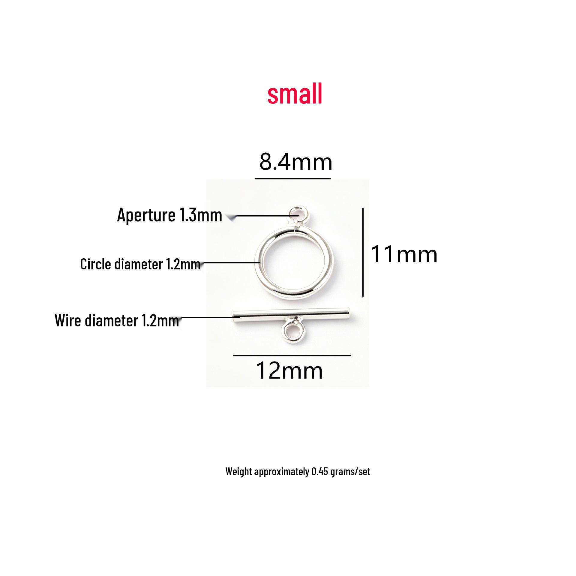 S925 Sterling Silver OT Clasp Bead Stringing Jewelry DIY Bracelet & Necklace Spacer Beads S925 Silver