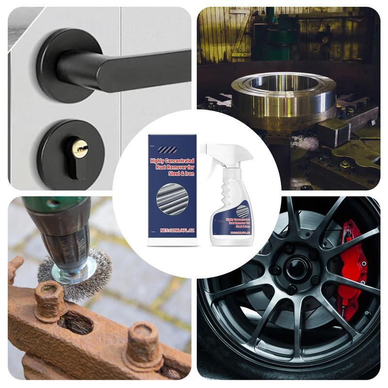 Metal Rust Remover Multipurpose Rust Stain Remover Gentle Portable Rust Remover Liquid for Rebar Iron Car Maintenance Cleaning