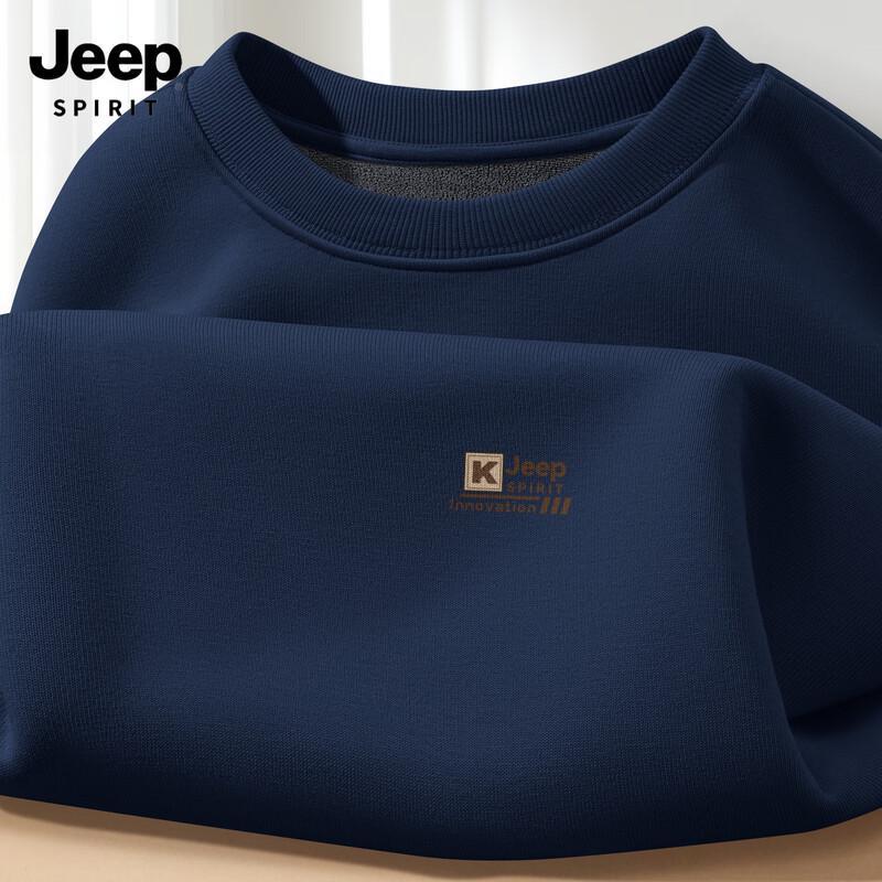 

JEEP SPIRIT Men s Fleece-Lined Crewneck Sweatshirt 2XL