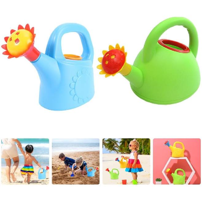 2pcs Watering Can Gardening Tool Cartoon Bathing Toys Summer Beach Plaything Sprinkler Swimming Pool Toy for Indoor Outdoor (Random Color and Style)