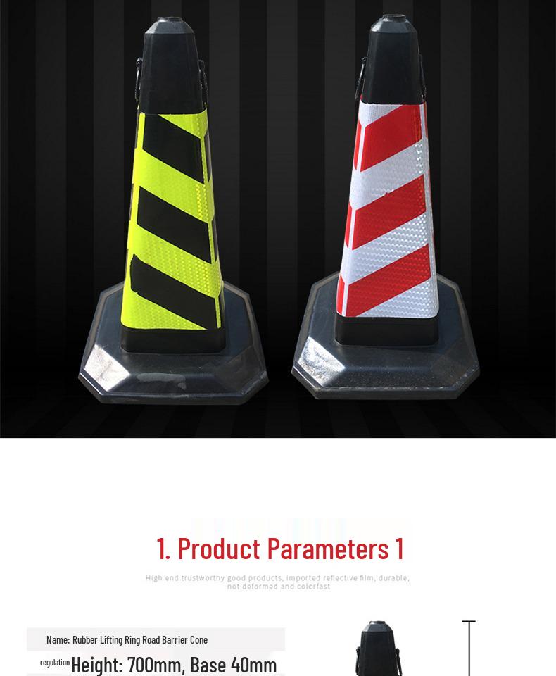 Ice Cream Bucket Parking Post: Reflective No Parking Warning Cone