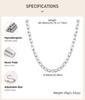 6.5mm Stainless Steel Chain Necklace, Women Paperclip Necklace Gold Plated, Chunky Jewelry 16inch