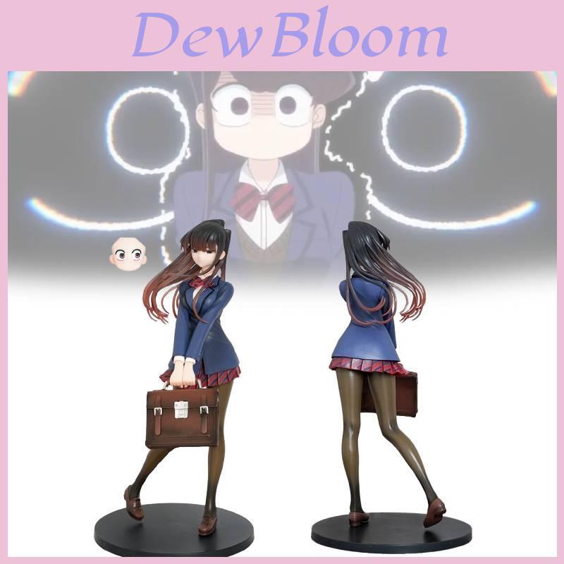 Figura de PVC Komi Can't Communicate 25cm Atuendo de Estudiante Azul Pieza de Exhibición Coleccionable
