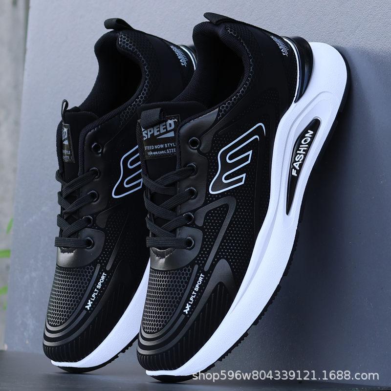 

Мужская обувь 2024 года, новая осенняя водонепроницаемая кожаная спортивная повседневная обувь для бега, мужская универсальная мягкая подошва, дезодорант, приливная обувь 38