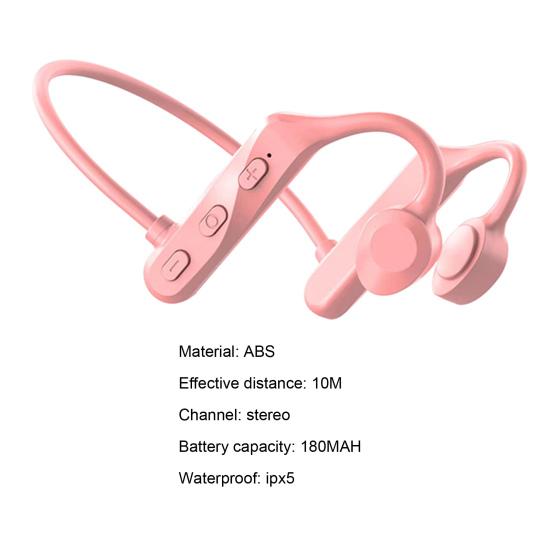Bone Conduction Earphone 3D Stereo Bass Ear Hook Bluetooth-compatible 5 Sport Headphone Wireless