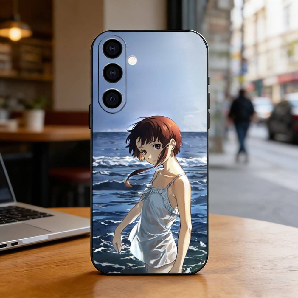 Anime Serial Experiments Lain Phone Case For Samsung Galaxy A73,A72,A71,A70,A53,A52,A51,Others Soft Black Cover