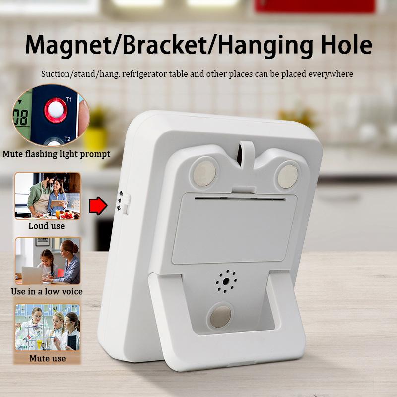 Three-channel Timer Reminder Timer Kitchen Cooking Industry Students Can Turn Off and Mute