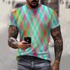 2023 Color Graffiti Print 3DT-shirt Men and Women, Animal 3d Digital Print Summer Short-sleeved T-shirt