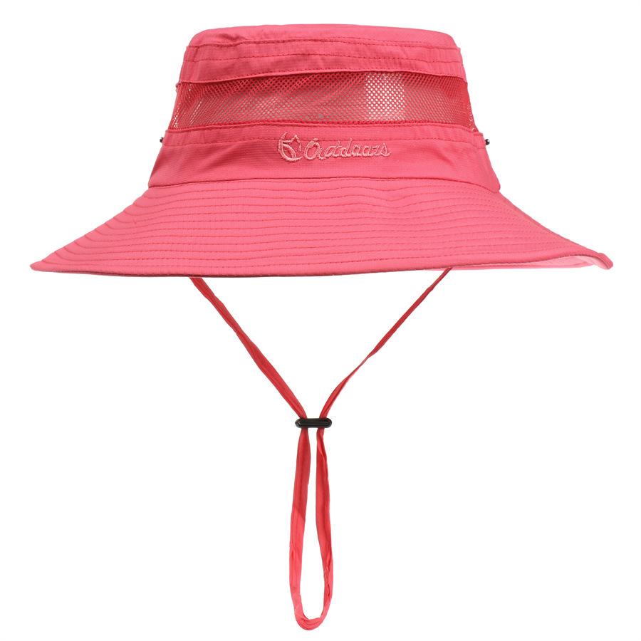 New solid color big edge bucket hat outdoor sunscreen breathable basin hat sun hat summer men's and women's sand hat