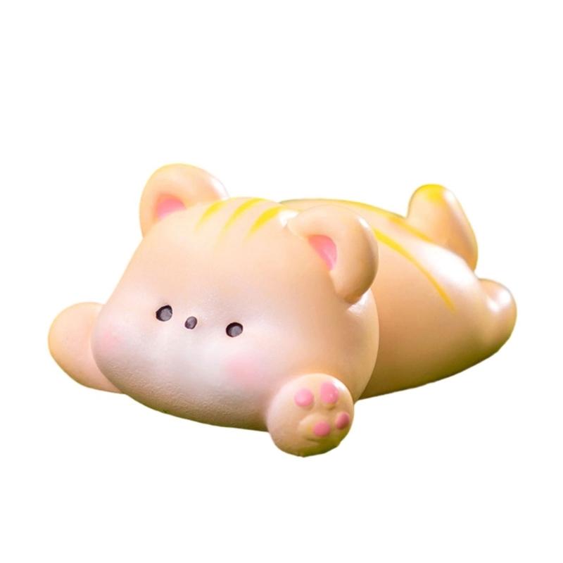 6pcs Cartoon Animal Desk Ornaments Resins Decorative Miniature Figurines Accessories for Kids Room and Living Room Table