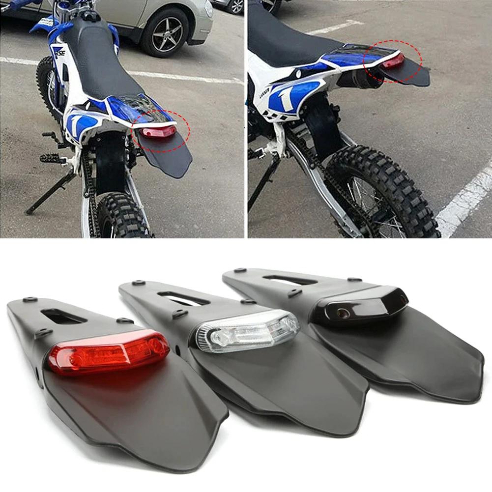 Luz Trasera LED Universal para Motocicleta ABS Guardabarros Trasero Freno Soporte de Placa de Matrícula Para Enduro Moto de Cross Guardabarros luz trasera MX Trail