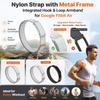 Verstelbare Magische Gesp Armband Compatibel met Google Fitbit Air Ademend Zacht Nylon Sportarmband Unisex voor Mannen en Vrouwen