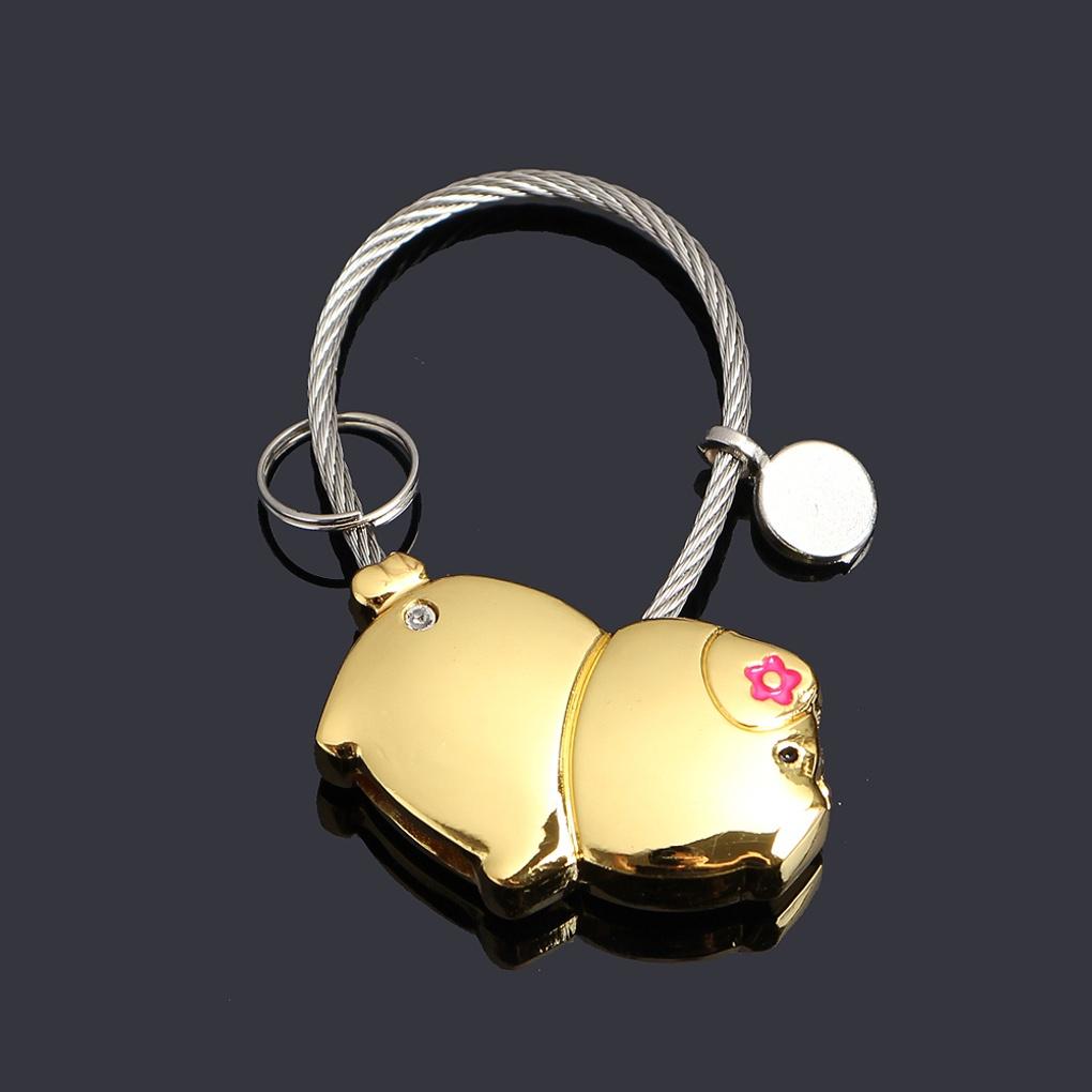 Schwein Schlüsselanhänger Schlüsselring Draht Autoschlüsselhalter