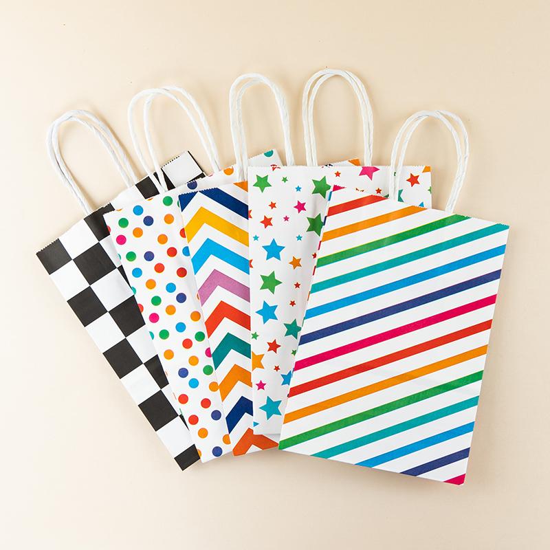 

StoBag, Colorful Gift Tote Bags, Eco-Friendly Paper, for birthday party supplies, any occasion, packing Candy Goodies, 12/30pcs 30pcs&15x8x21cm