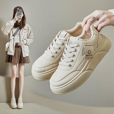 Γυναικεία παπούτσια Skateboarding Casual Flat Sneakers Υπαίθρια ελαφριά αντιολισθητικά παπούτσια τρεξίματος Faux leather Walking Sport Shoes for Women Sneaker
