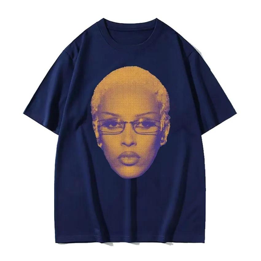2026 Retro Rapper Doja Cat Face Graphic Tee Shirt Men Women 90s Fashion Classic TShirts Casual High Quality Cotton Tshirt Tops
