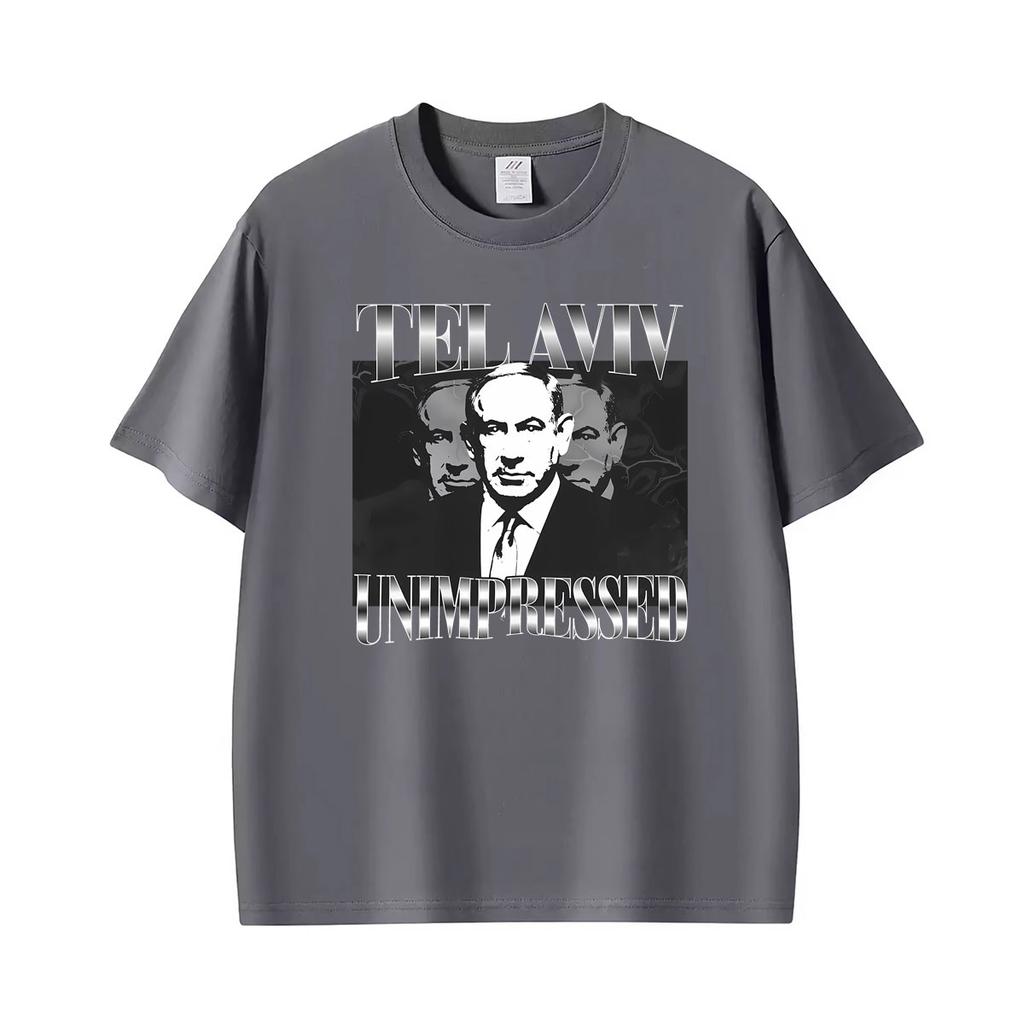 Spaventoso Benjamin Netanyahu Divertente Meme Grande Yahu Tema Horror Brainrot Stampati T-shirt Unisex Unisex Moda T-shirt Larghe Streetwear