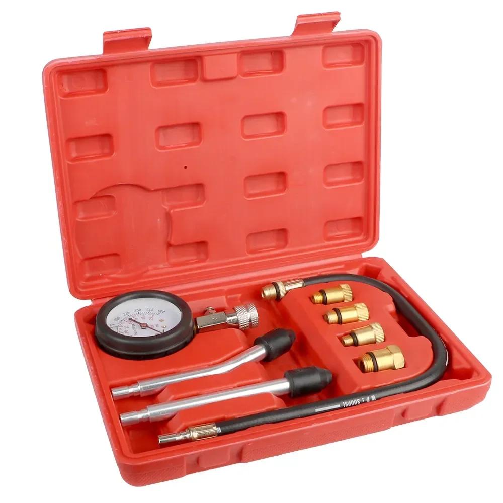 Multi-function Household Auto Cylinder Pressure Gauge Motorcycle Repair Inspection Tool Gasoline Engine Compression Tester Sets