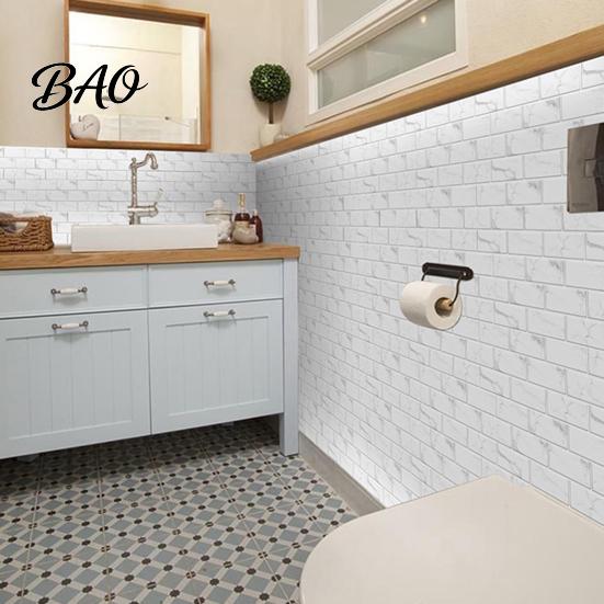 Cover Wall Defects Stickers Self-Adhesive PVC Tile Stickers, Waterproof Mosaic Pattern Decals for Kitchen Bathroom Renovation Supplies Home