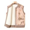 Autumn and Winter Thickened Vest Women's Plus Velvet Printed Vest Jacket