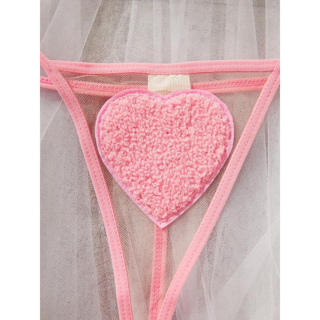 New Valentine's Day Multi-color Erotic Underwear Sexy Mesh Perspective Love Suspender Temptation Thong