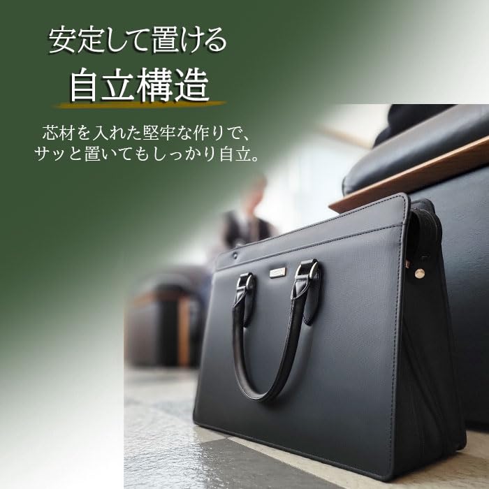 Toyooka Craftsmanship Business Bag Briefcase Made in Japan Extended Gusset Free Standing B4 Commuting [Hirano Bag] Men's