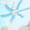 Compact Dorm Ceiling Fan with Remote Control - Quiet, Powerful Breeze with Mosquito Net