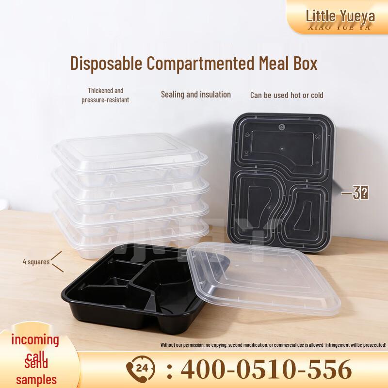 Disposable Multi-Compartment Meal Prep Containers