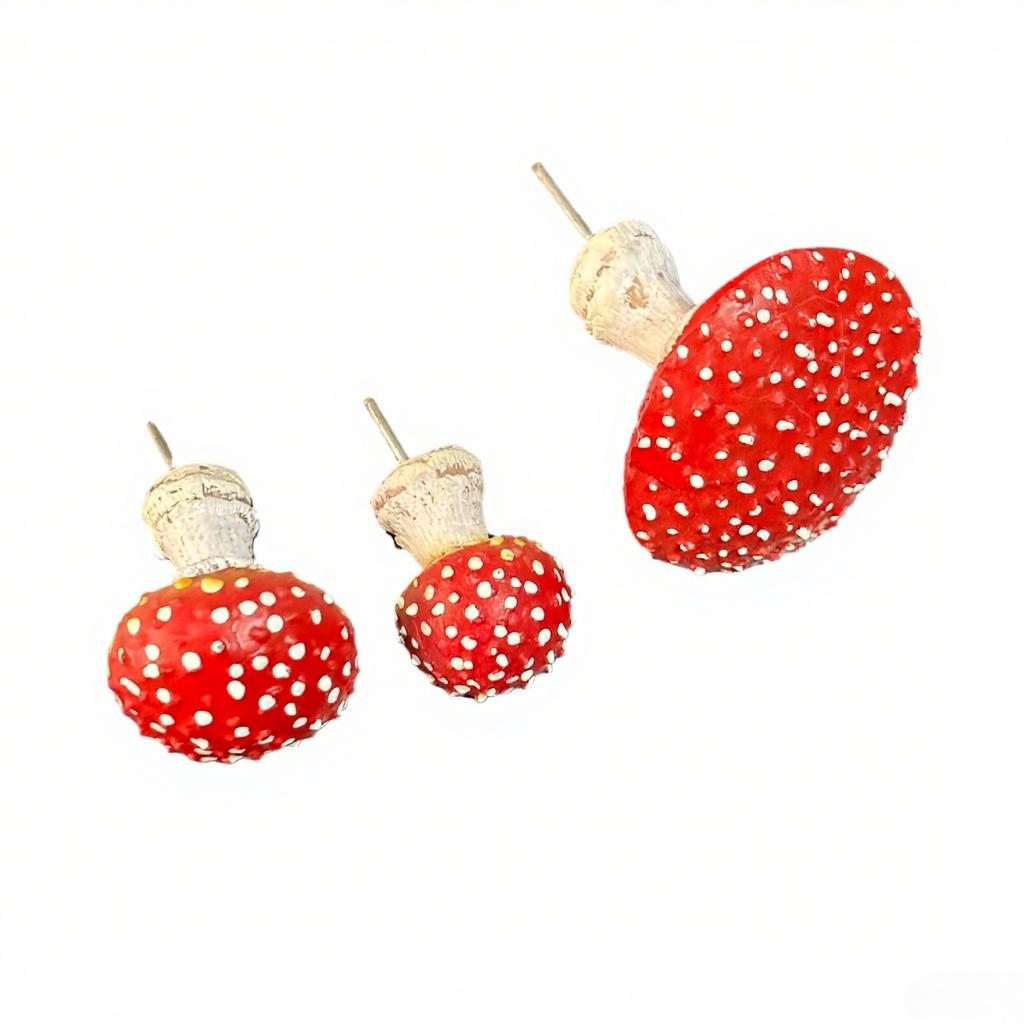 1/3pcs Mini Glow In The Dark Mini Mushroom Ornament Resin Crafts Fairy Garden Miniatures Terrarium Figurines Decor DIY Dollhouse