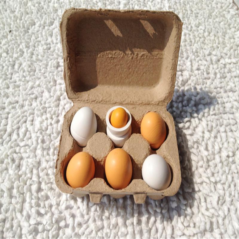 Wooden Kitchen Play Eggs - Preschool Educational & Skill-Building Toy