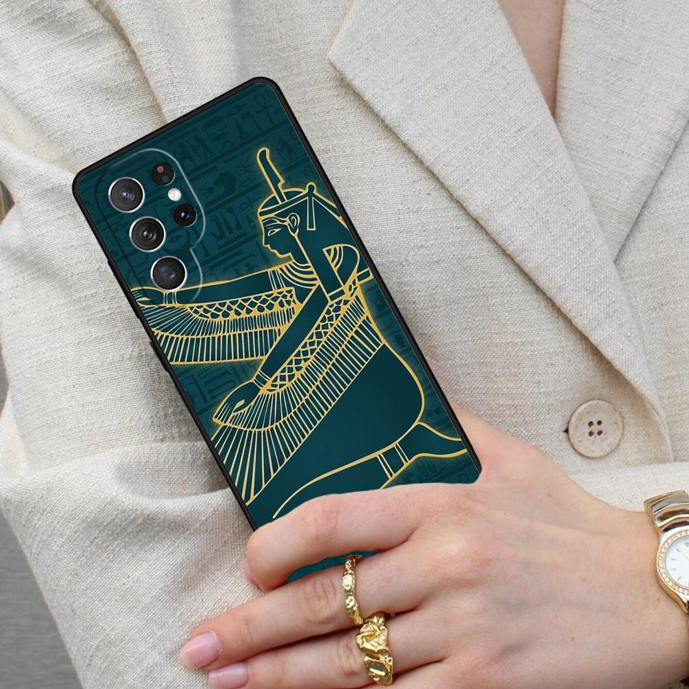 Egypt Nefertiti Anubis Cell Phone Case for Samsung Galaxy S26 Ultra S25 S24 S23 S22 S21 S20 Note10 Cover