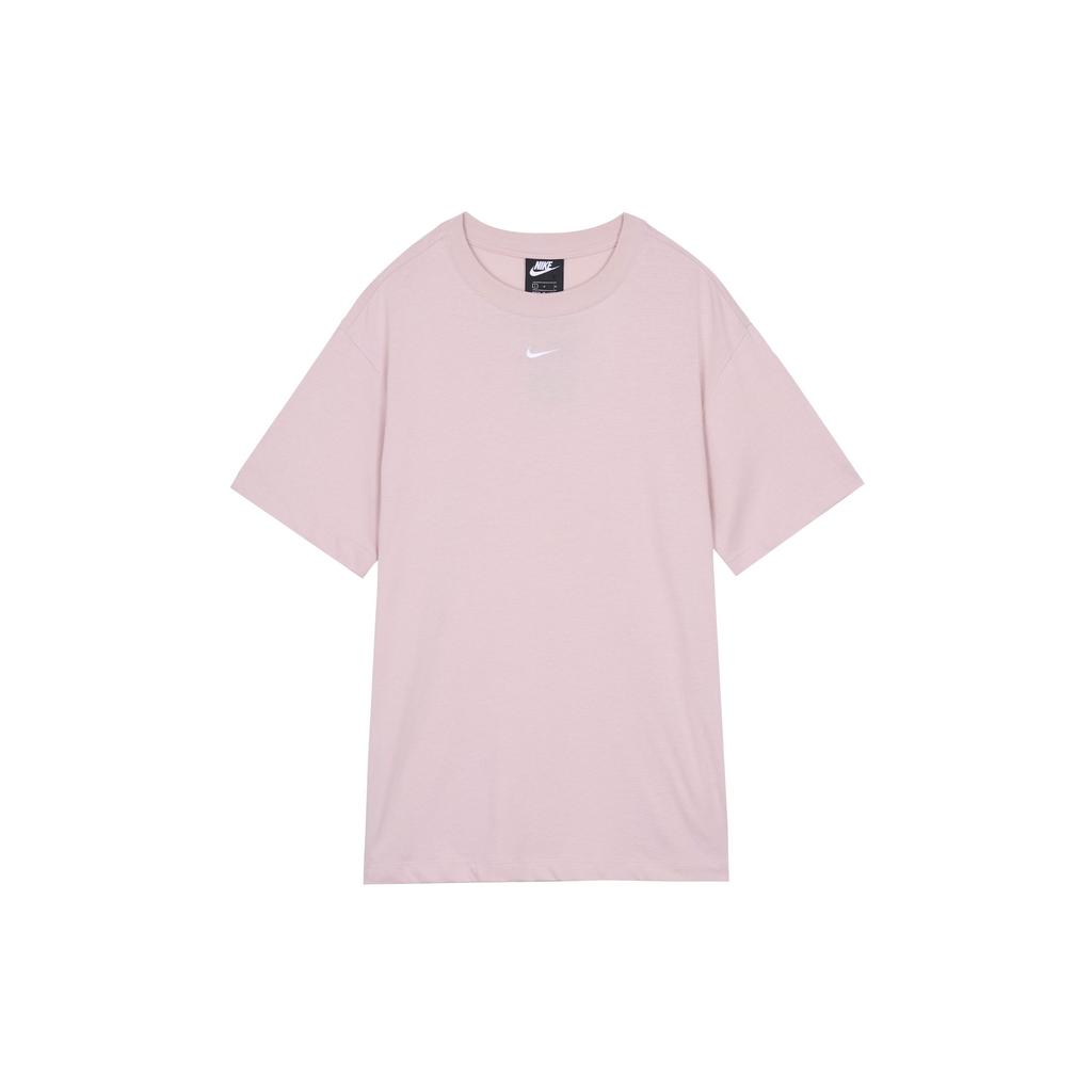 Nike Sportswear Essential Logo Print Loose Fit Running Training Casual Dopamine Crew Neck Short Sleeve T-Shirt Women Tops Pink DH4256-645