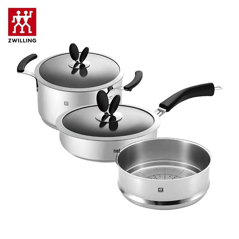 ZWILLING TWIN IVI GL 3-Piece Stainless Steel Cookware Set