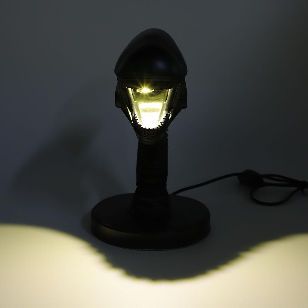 Dpofirs SF Alien Resin Lamp Comfortable LED Night Light Alien Table Lamp for Reading Area (Style 1)