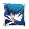 Itoshi Rin Anime Blue Lock Square Pillowcase Pillow Cover Cushion Throw Pillow for Home Bedroom Car