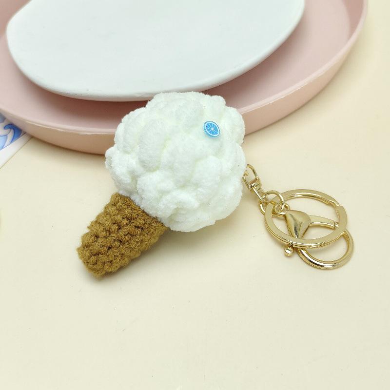 Cute Cartoon Ice Cream Keychain & Backpack Pendant - Fun Gift for Kids & Couples