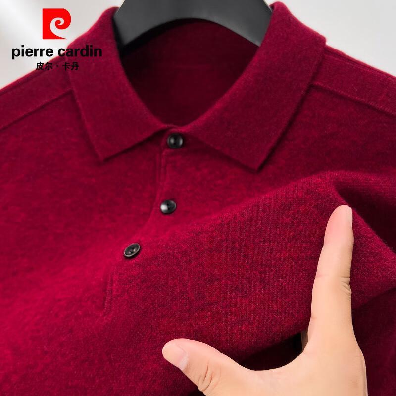 Pierre Cardin Men's 100% Wool Polo Sweater