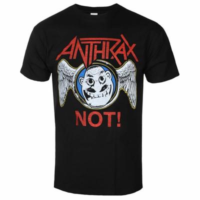 Anthrax Not Wings Pattern Printed Thrash Metal Band TShirt In Street HipHop Style For Unisex And Unisex