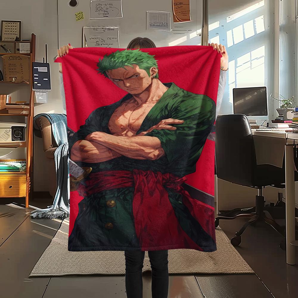 Coperta in Flanella con Stampa Personaggio One Piece, Alta qualità Confortevole per Tutte le Stagioni, Arredamento per la Casa, Calore e Comfort, Perfetta per Regali di Natale