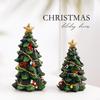 European Style Mini Christmas Tree Resin Ornament – Desktop Party Decoration