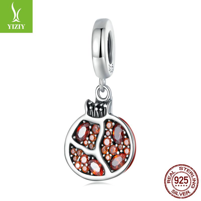 

Изысканный кулон-подвеска для браслета «Гранат» в стиле «Сделай сам» с паве из цирконов и бусинами из серебра 925 пробы Silver