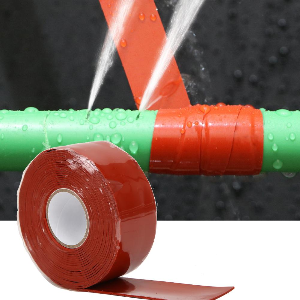 Waterproof Tape Strong Stickiness PVC PPR Pipe Repairing Supplies 2.5cm Width Red/White
