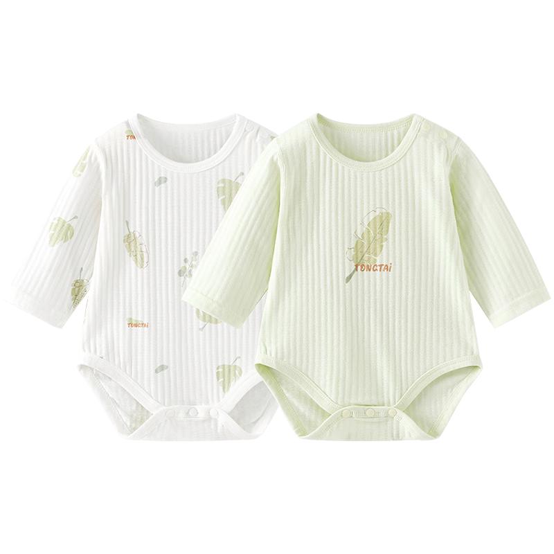 TONGTAI Baby Long Sleeve Cotton Romper Bodysuit