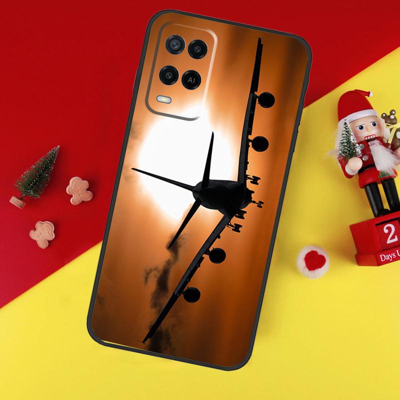 Airplane Plane Aircraft Case For Oppo A5 A6 Pro A15 A57 A17 A54 A74 A94 A76 A16 A96 A40 A60 A80 A18 A38 A58 A78 A98