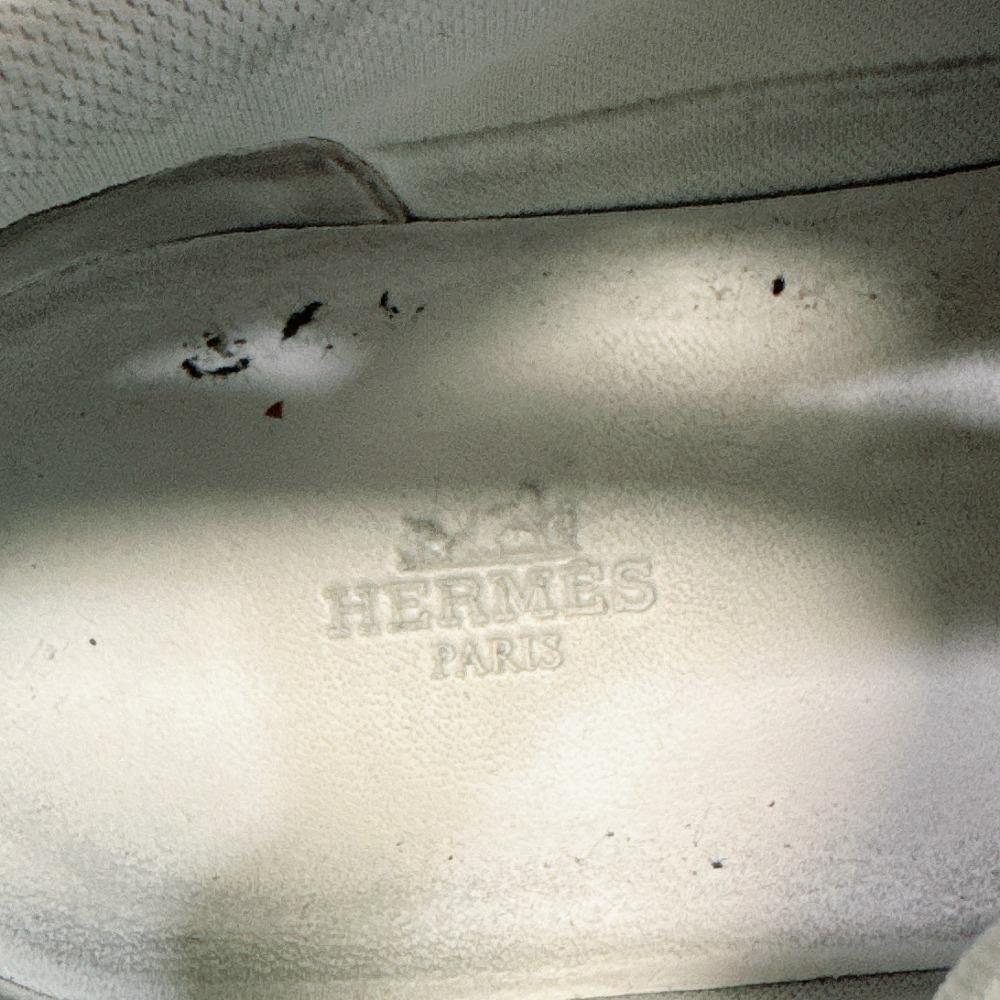 HERMES leather Hugo sneakers white leather Used